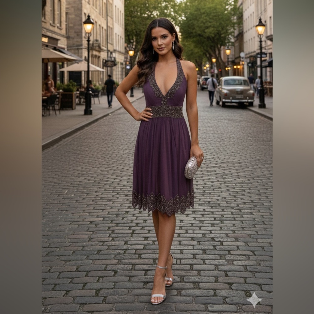Cache gorgeous beaded dress size 4